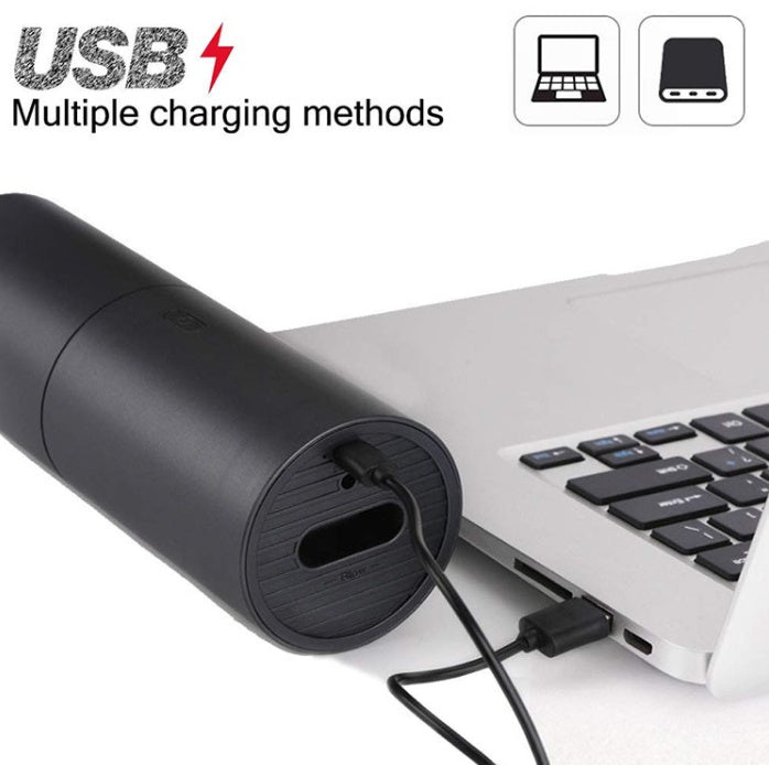 Cordless Mini Handheld Car Vacuum & Air Duster (3-in-1 Design) | USB Rechargeable, 2.0kPa Suction, Washable Filter