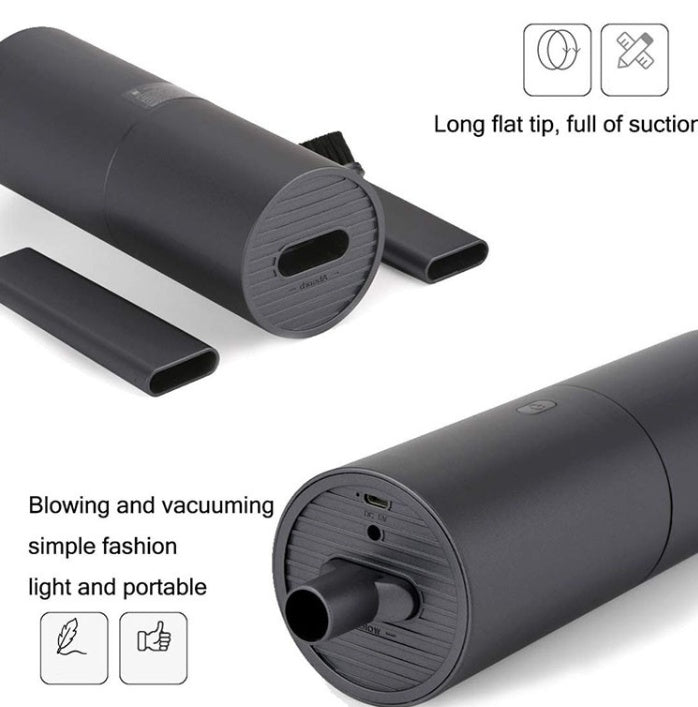 Cordless Mini Handheld Car Vacuum & Air Duster (3-in-1 Design) | USB Rechargeable, 2.0kPa Suction, Washable Filter
