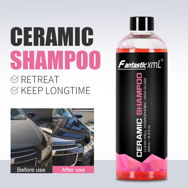 Ceramic Shampoo – Hydrophobic Car Wash Soap 500ml | High Gloss & Long-Lasting Paint Protection