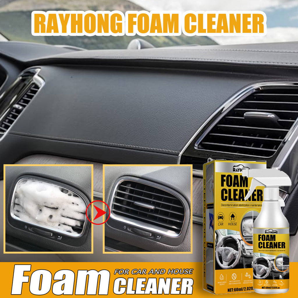 Car Interior Wash-Free Foam Cleaner (60ml) | Multi-Surface Decontamination Kit with Sponge