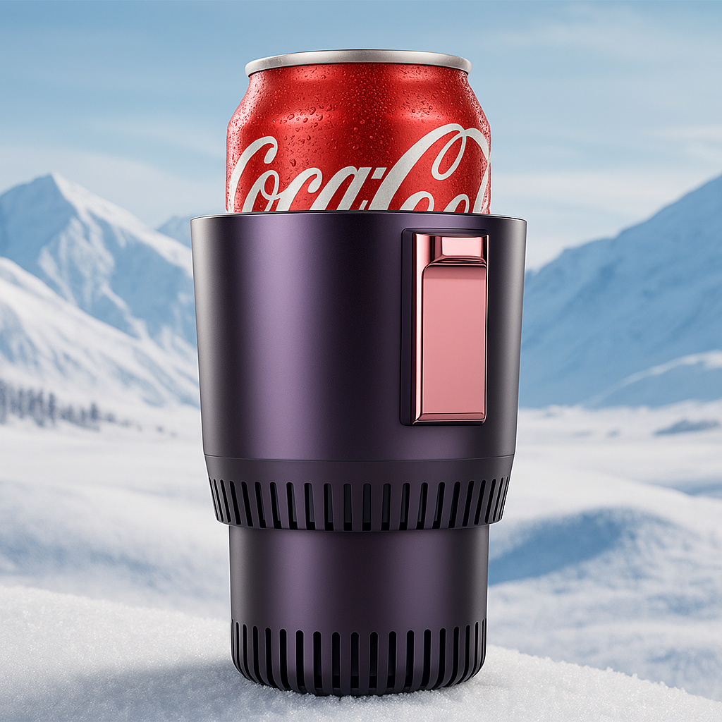 2-in-1 Smart Car Cup Holder – Electric Cooler & Warmer Mug | Digital Temperature Control (0°C to 65°C)
