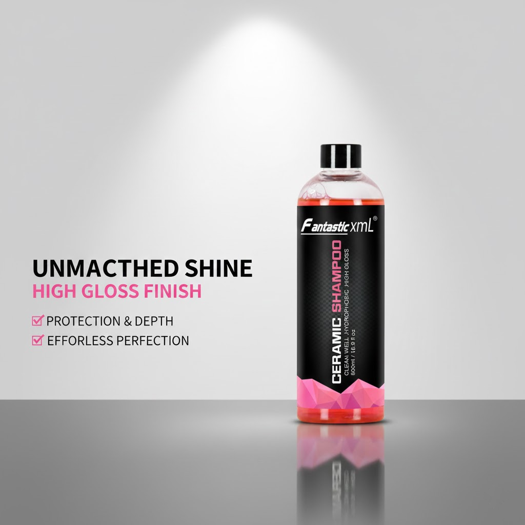 Ceramic Shampoo – Hydrophobic Car Wash Soap 500ml | High Gloss & Long-Lasting Paint Protection