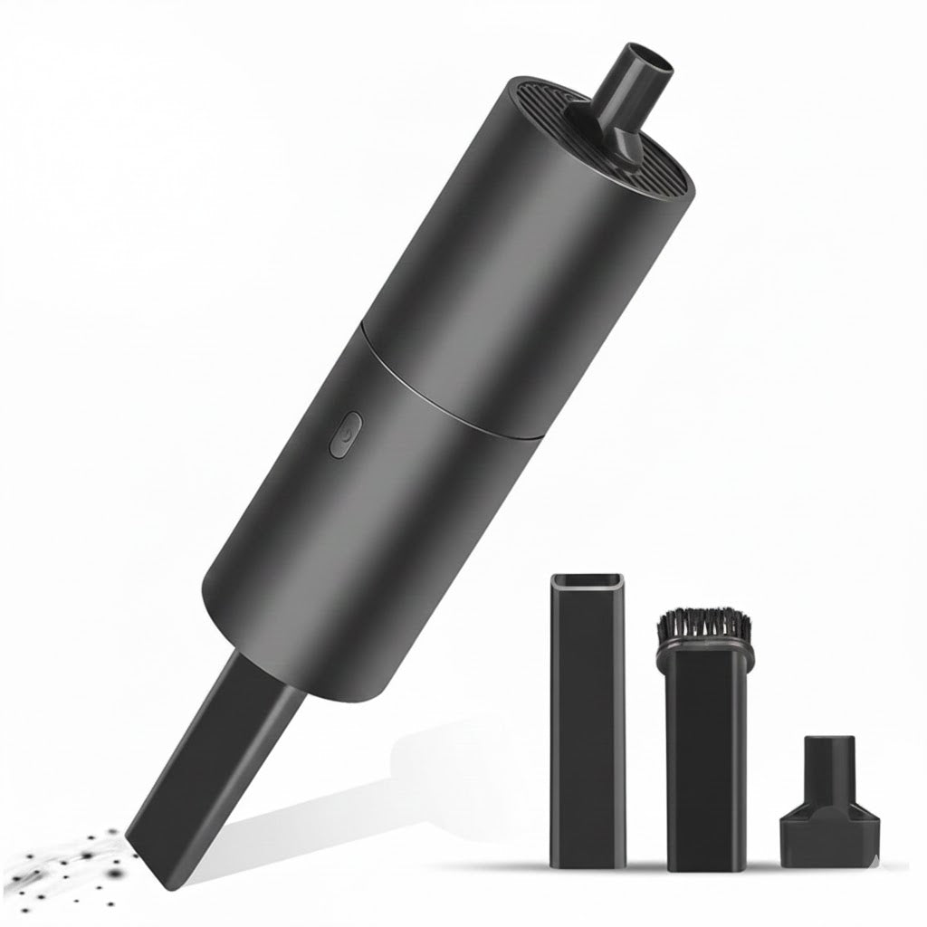 Cordless Mini Handheld Car Vacuum & Air Duster (3-in-1 Design) | USB Rechargeable, 2.0kPa Suction, Washable Filter
